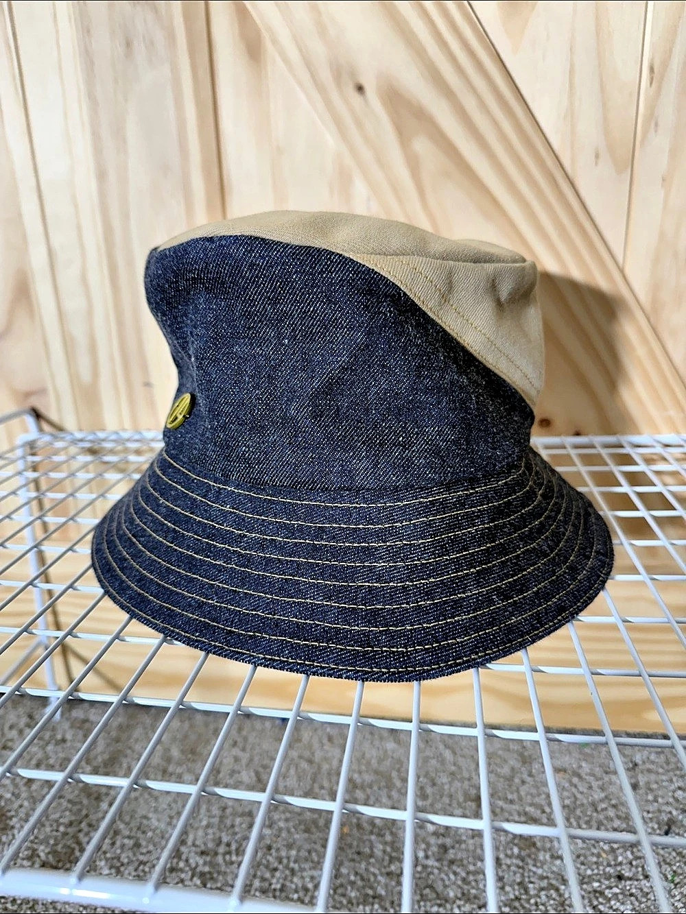 Janessa Leone Everette Color Block Bucket Hat Size Medium NWT